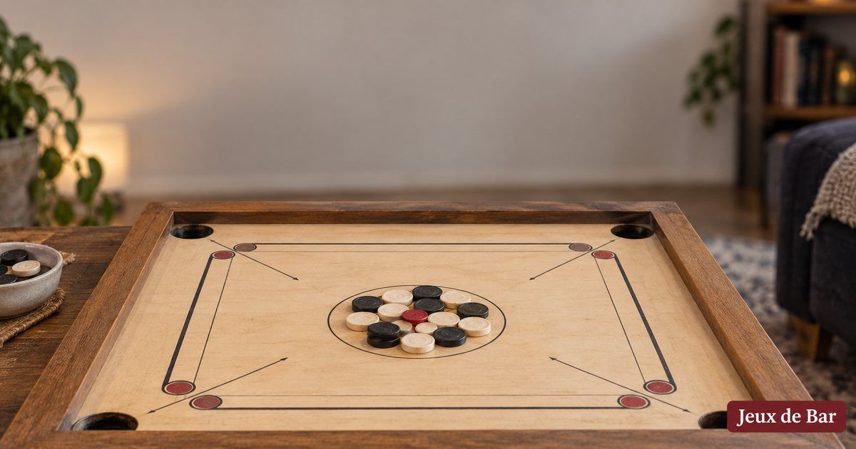 Carrom : choisir le plateau, les pions et la poudre