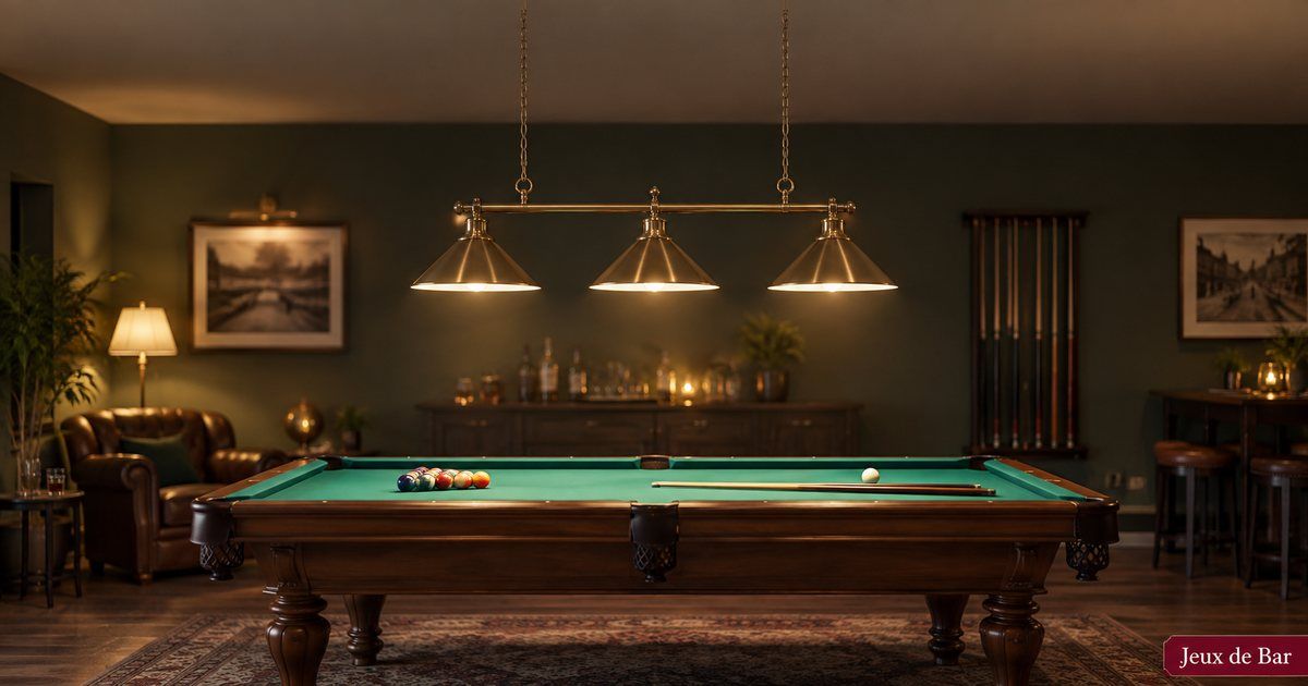 Éclairage billard : choisir la bonne suspension