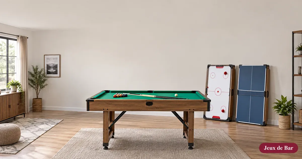 Table multi-jeux pliable